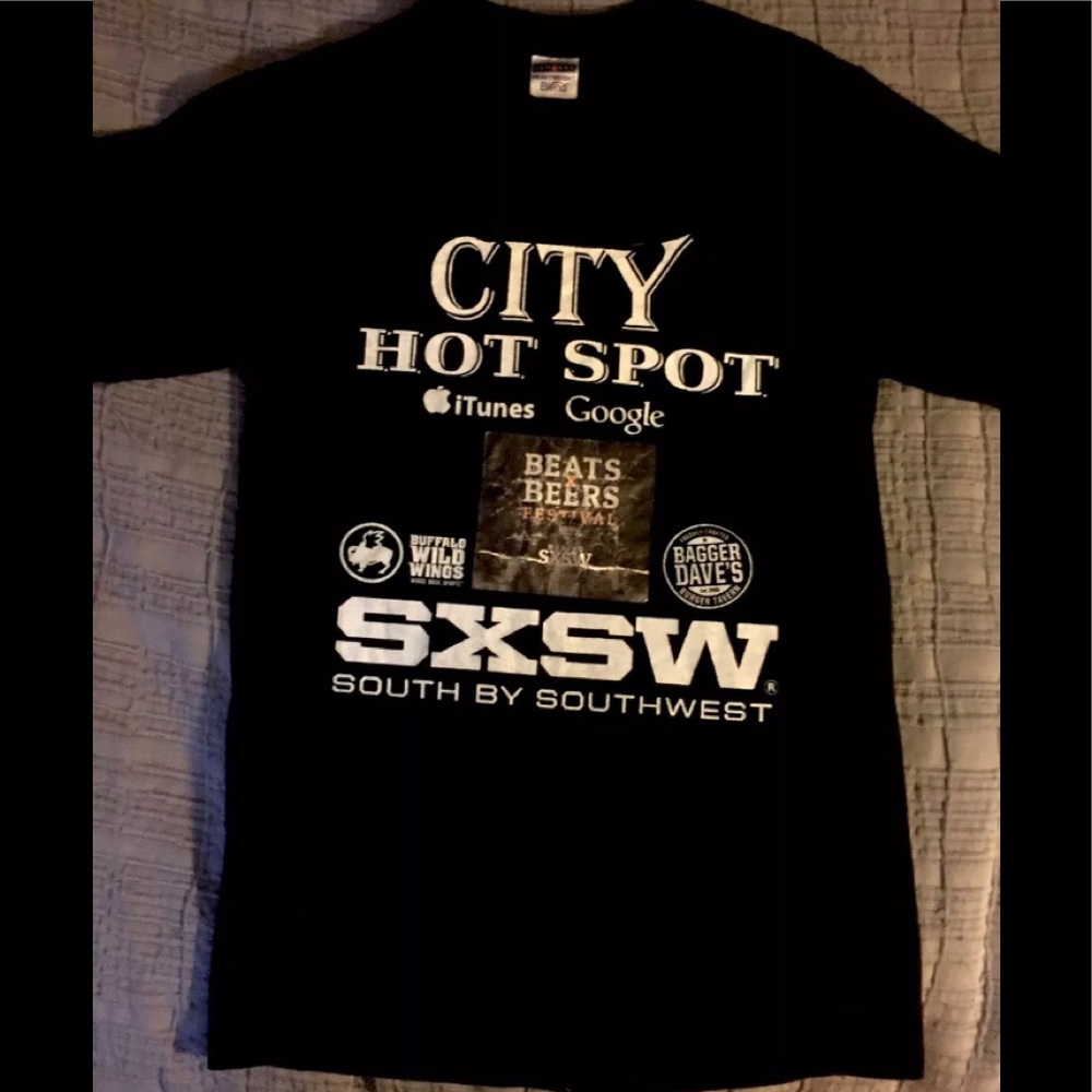SXSW festival City Hot Spots Austin TX Tshirt Men’s sz S South By Southwest NEW